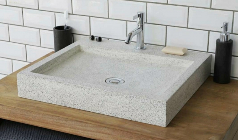 Thi công chậu rửa Lavabo Terrazzo thẩm mỹ