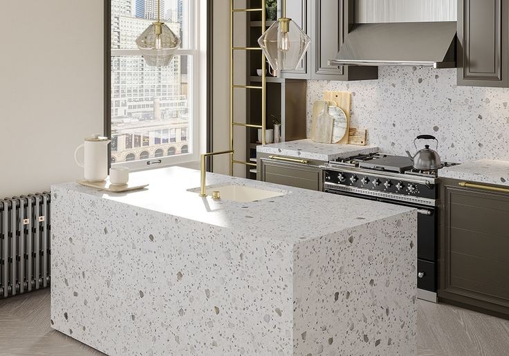 Thi Công Bàn Bếp Terrazzo