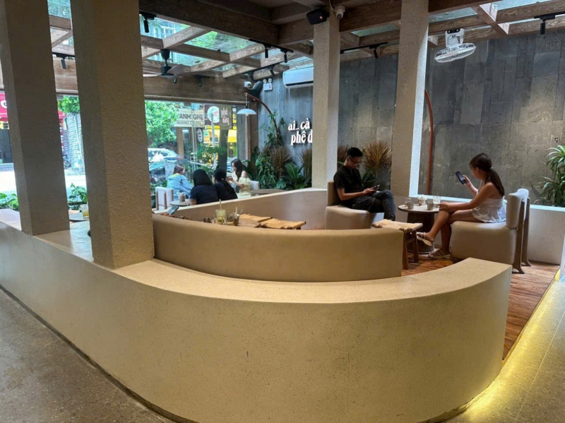 Thi công bồn cây, ghế ngồi đá mài Terrazzo