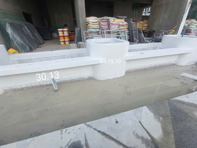 Thi công bồn cây, ghế ngồi đá mài Terrazzo