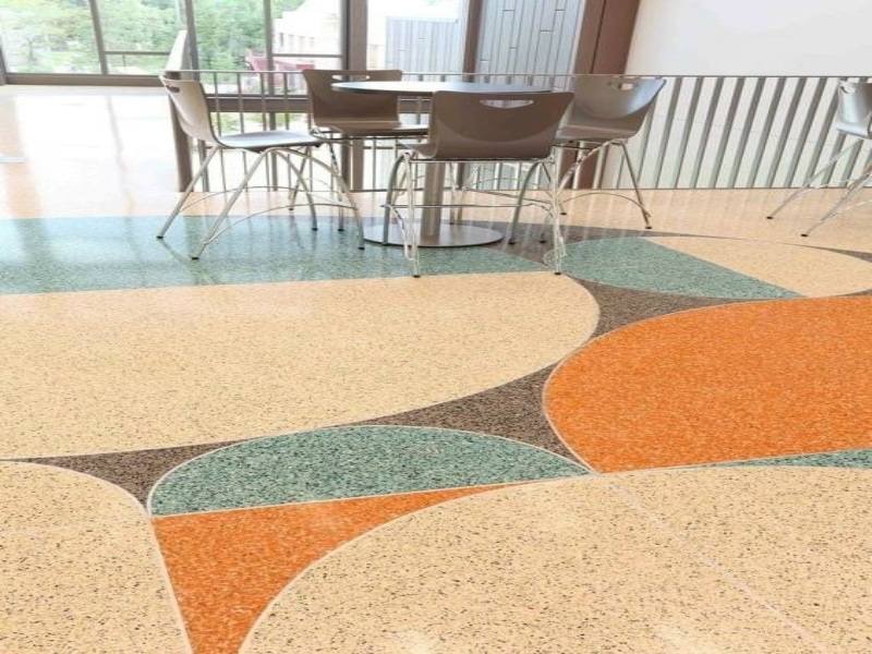 Thi công sàn đá mài Terrazzo