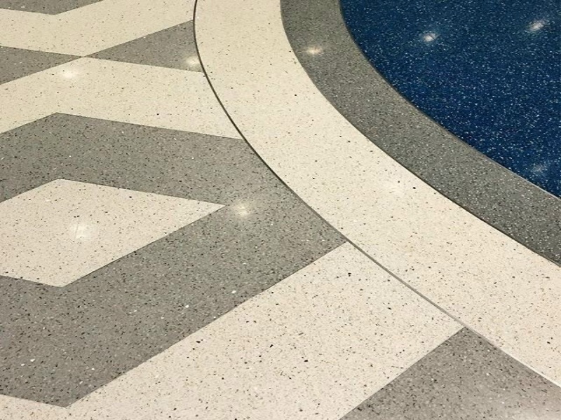 Thi công sàn đá mài Terrazzo