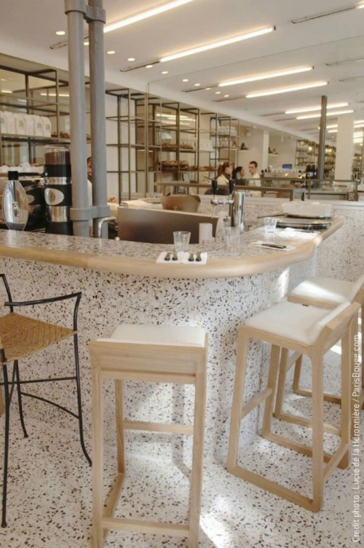 Quầy bar đá mài terrazzo