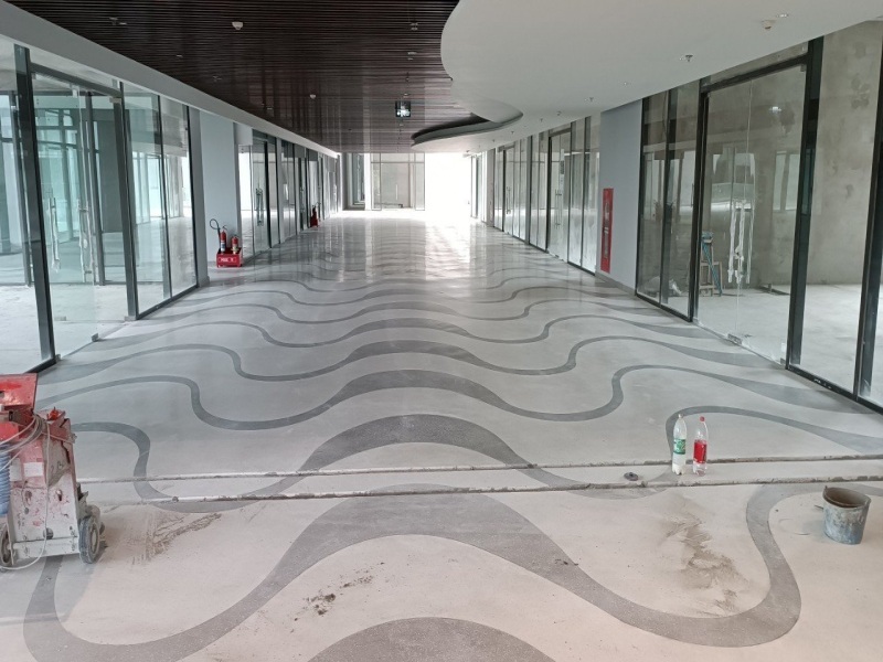 Thi công sàn đá mài Terrazzo